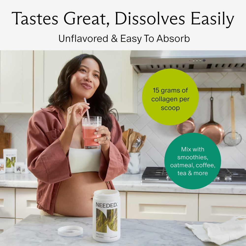 Needed scoop dissolving in coffee, demonstrates quick blending and convenience