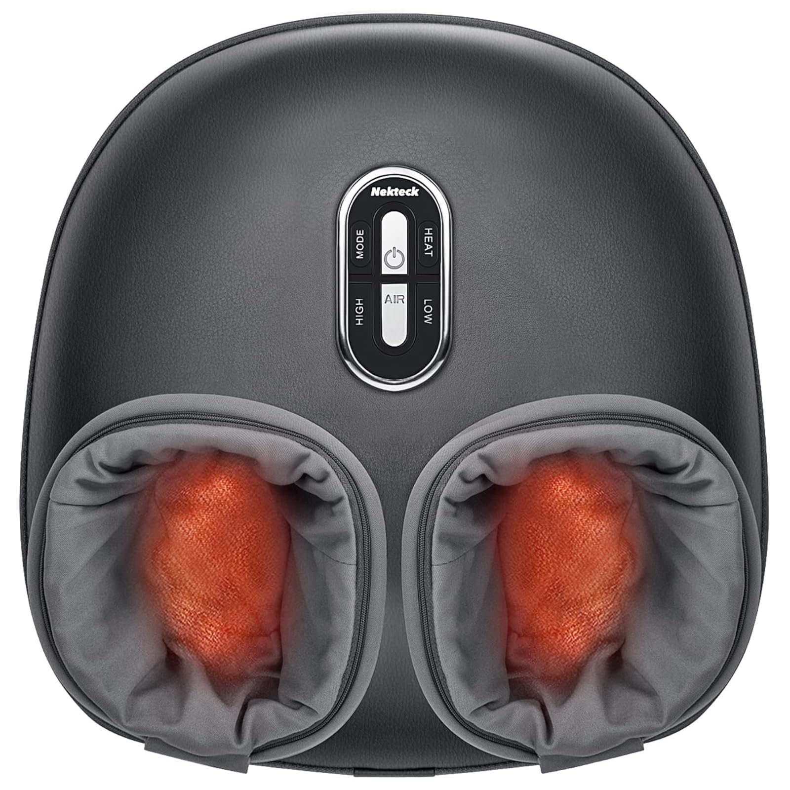 Nekteck front view showing massager design and easy access for users