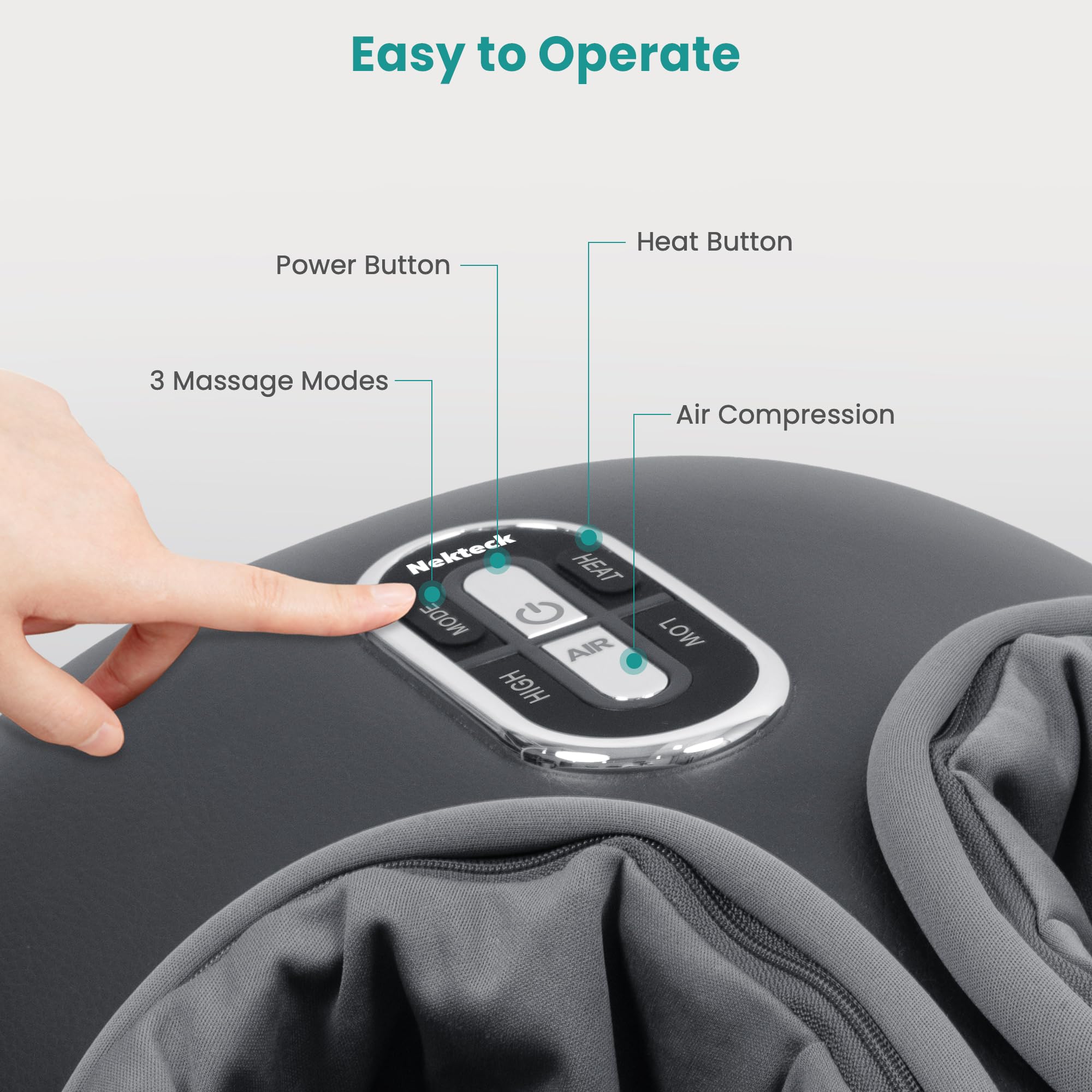 Nekteck detachable sleeves displayed for washing and hygiene convenience