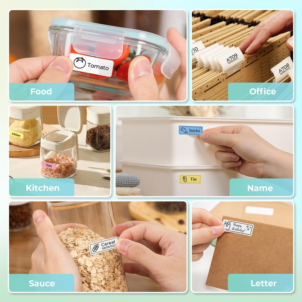 Nelko P21 generando etiqueta con código QR para identificación fácil