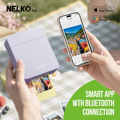 Nelko PP01 primer plano de superficie morada destacando acabado resistente