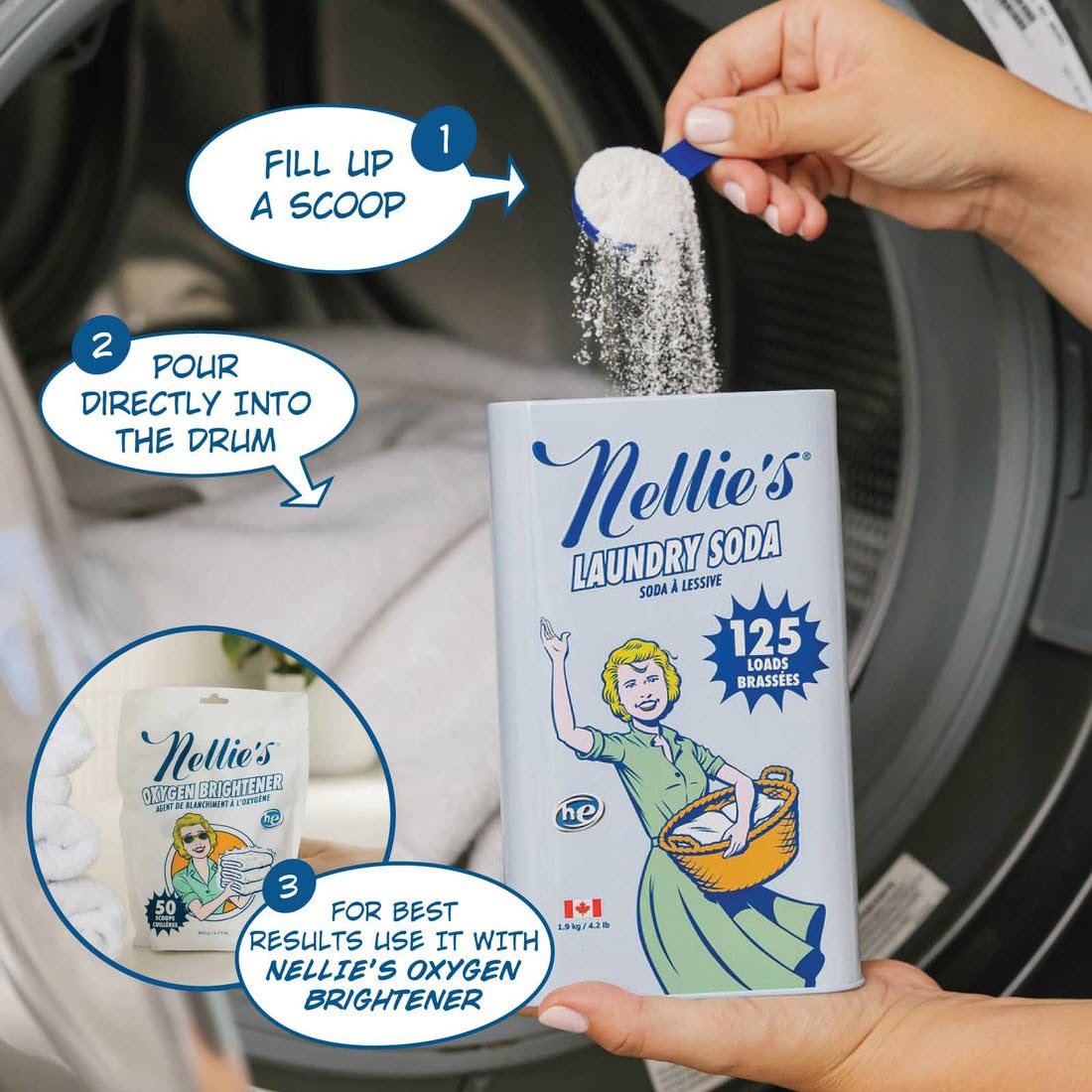 Nellie's cuchara medidora con una cucharada por carga como ahorro
