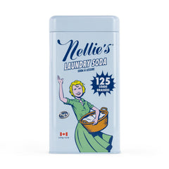 Nellie's frente del empaque mostrando tamaño y 125 lavados