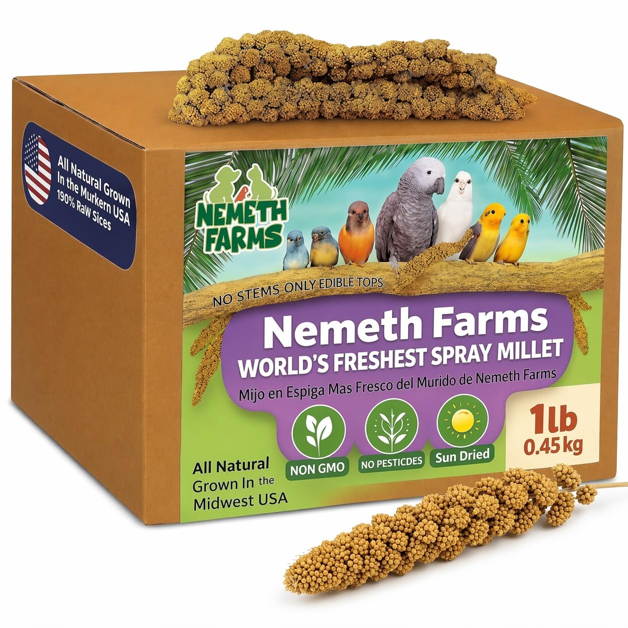 Nemeth Farms empaque frontal mostrando 1 lb y beneficio de calidad