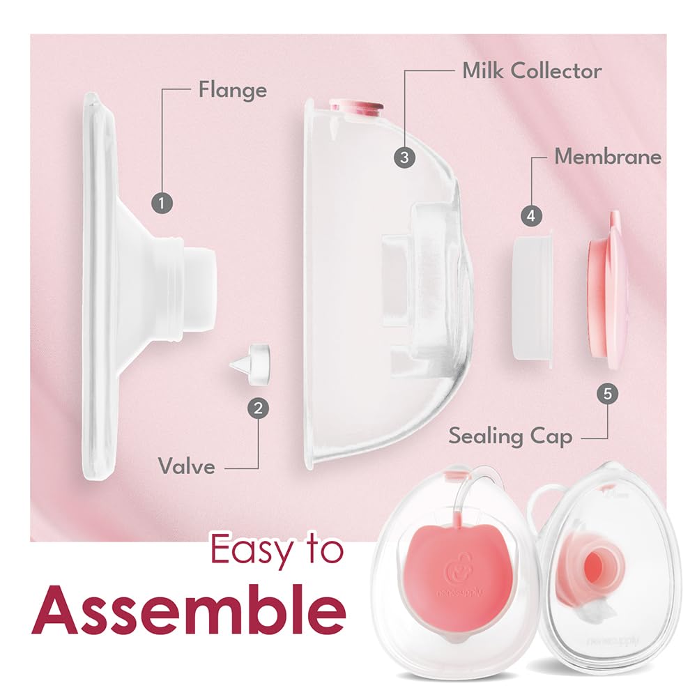 NENESUPPLY colector transparente con leche hasta 180 ml, control visual del volumen