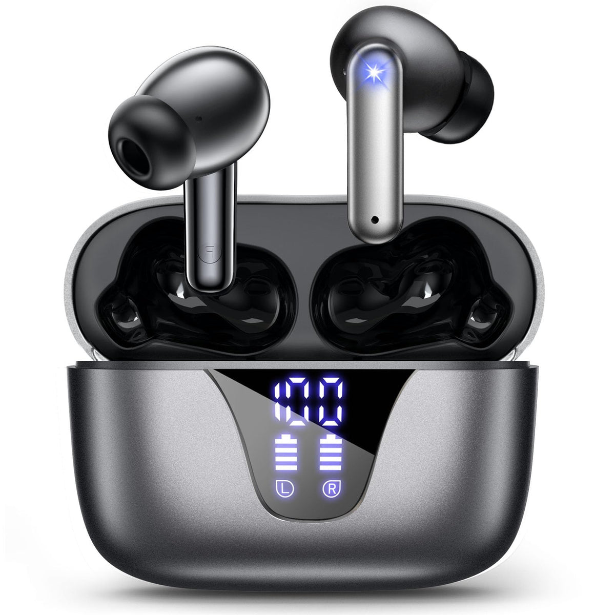 Nequga auriculares frontal mostrando diseño cómodo y sonido claro