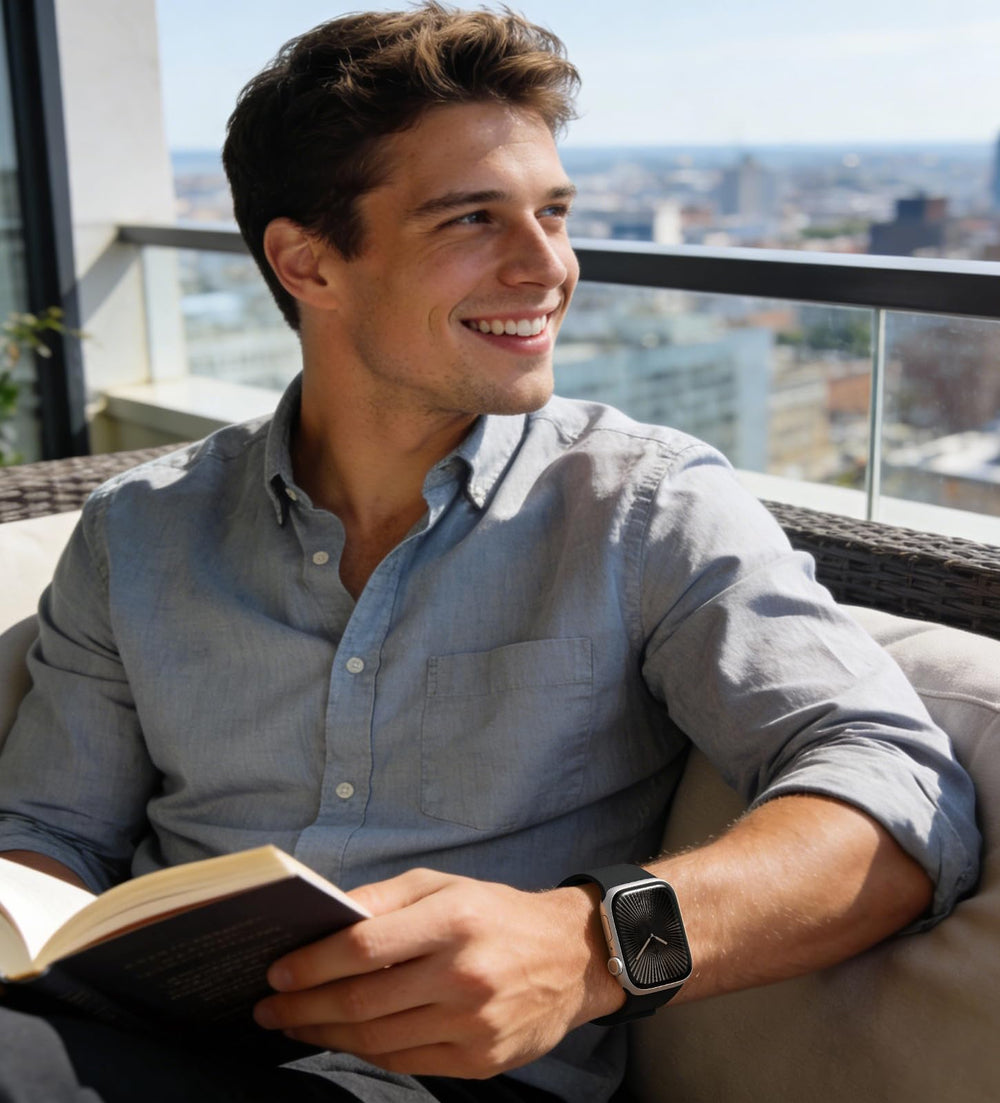 Nereides detalle de conexión con Apple Watch demostrando compatibilidad segura