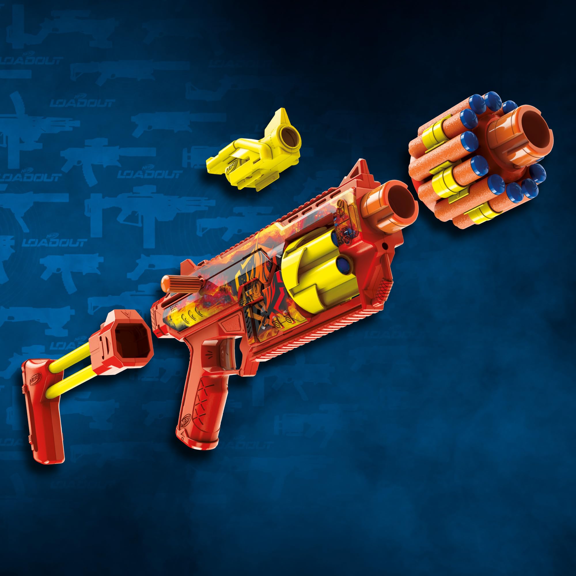 Hasbro Nerf FlareFusion accesorios: visor, culata y tambor para personalización