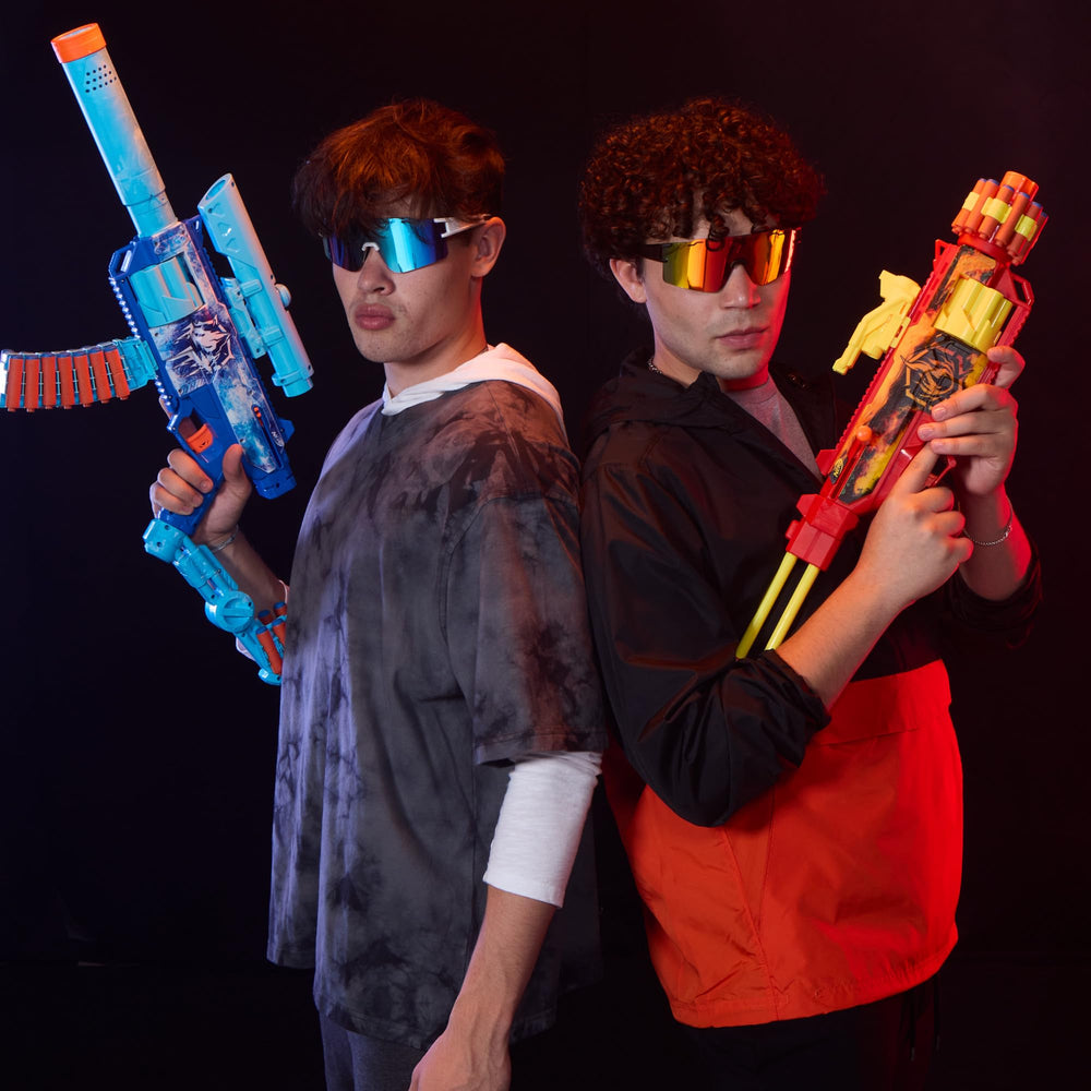 Hasbro Nerf FlareFusion 18 dardos N1 agrupados mostrando precisión y distancia