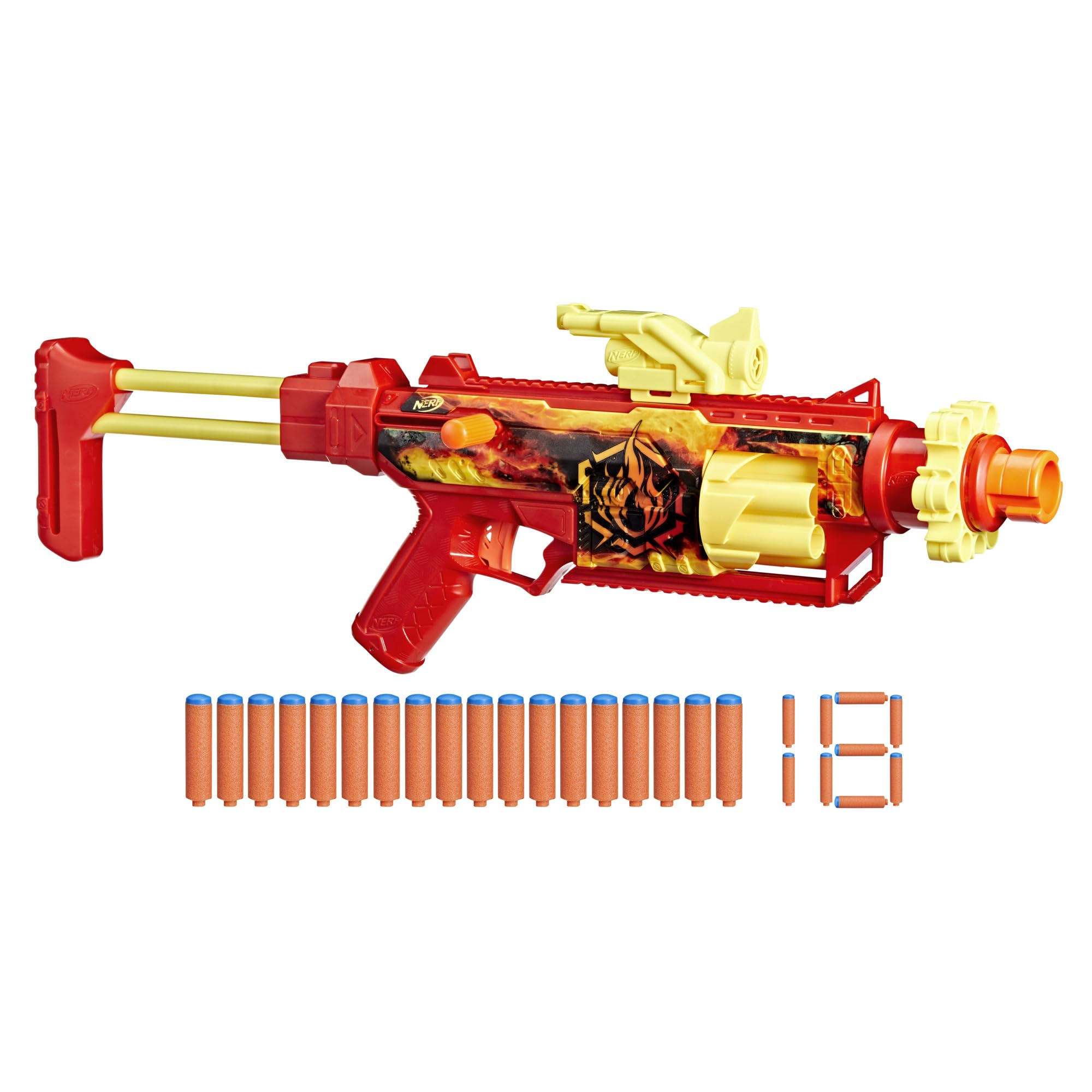 Hasbro Nerf FlareFusion vista frontal del empaque para identificación rápida