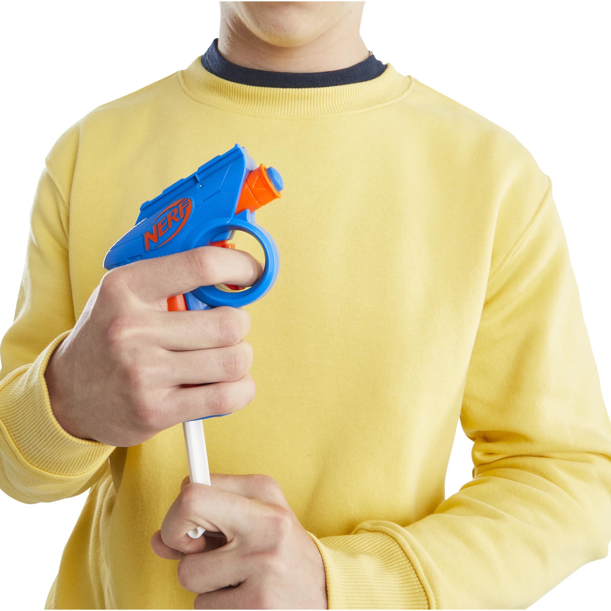 Hasbro Nerf etiqueta del paquete con información de compatibilidad y edad