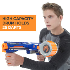 Nerf Rampage dardo Nerf Elite en primer plano demostrando calidad y vuelo