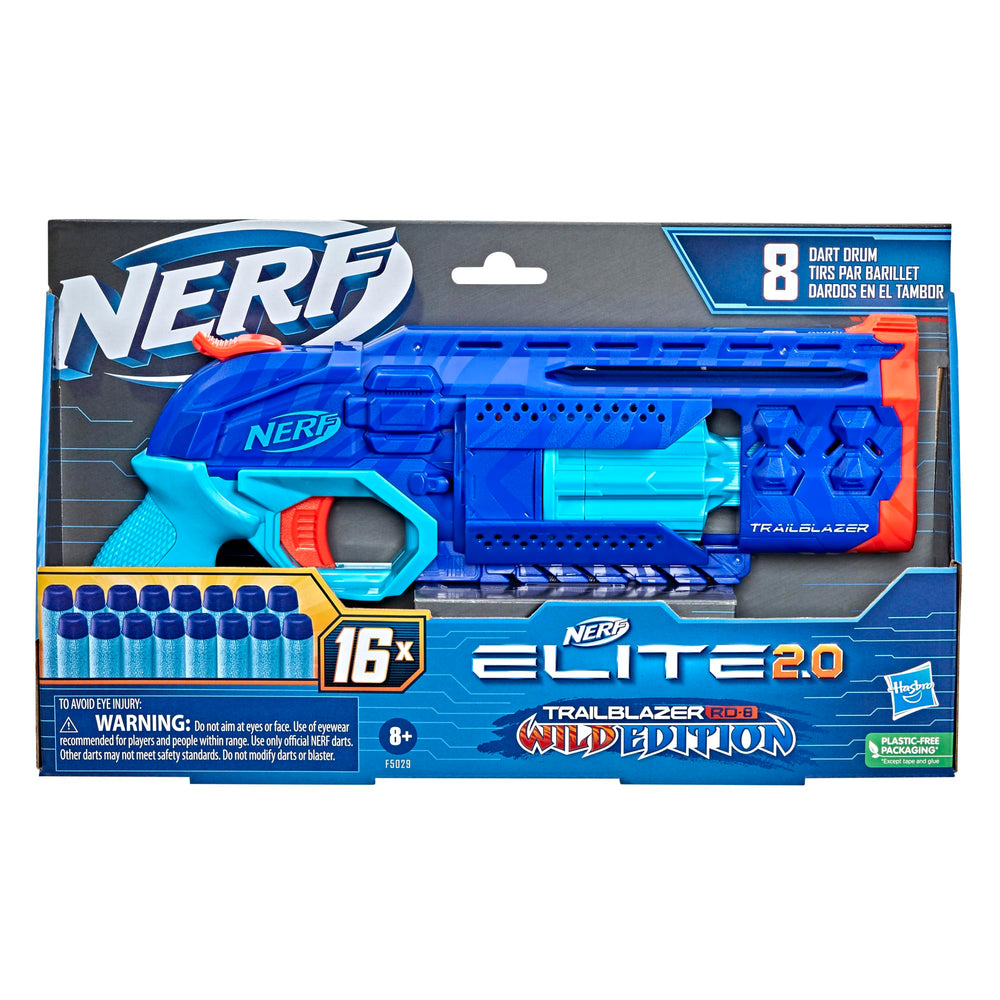 Nerf Trailblazer detalle del tambor giratorio ofrece recargas rápidas