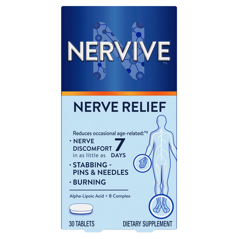 Nervive frasco frontal mostrando etiqueta y beneficios visibles