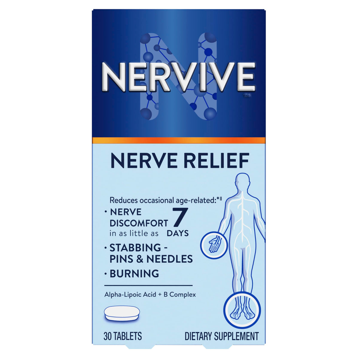 Nervive frasco frontal mostrando etiqueta y beneficios visibles
