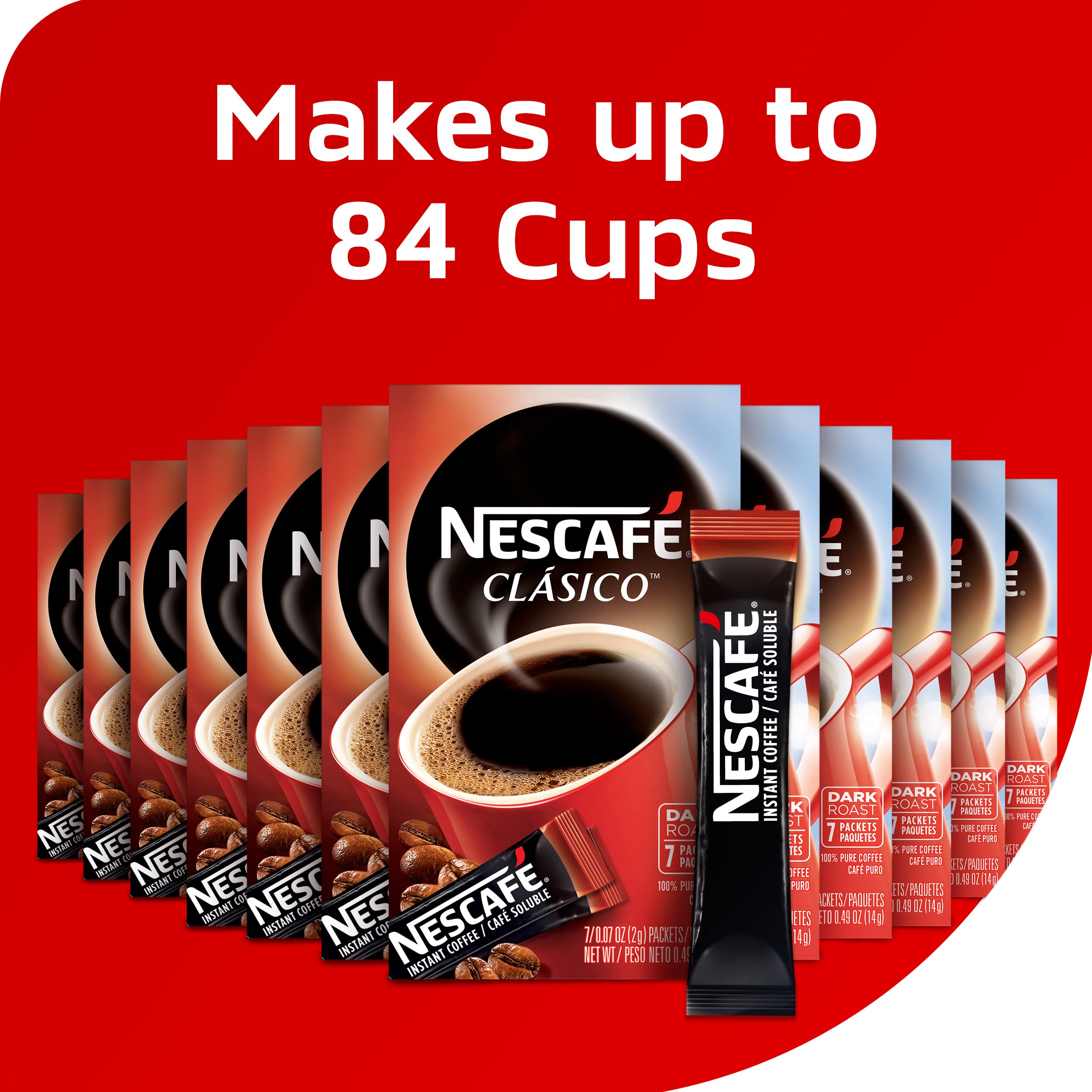 Nescafé Clasico open box with lined sticks offering bulk supply convenience