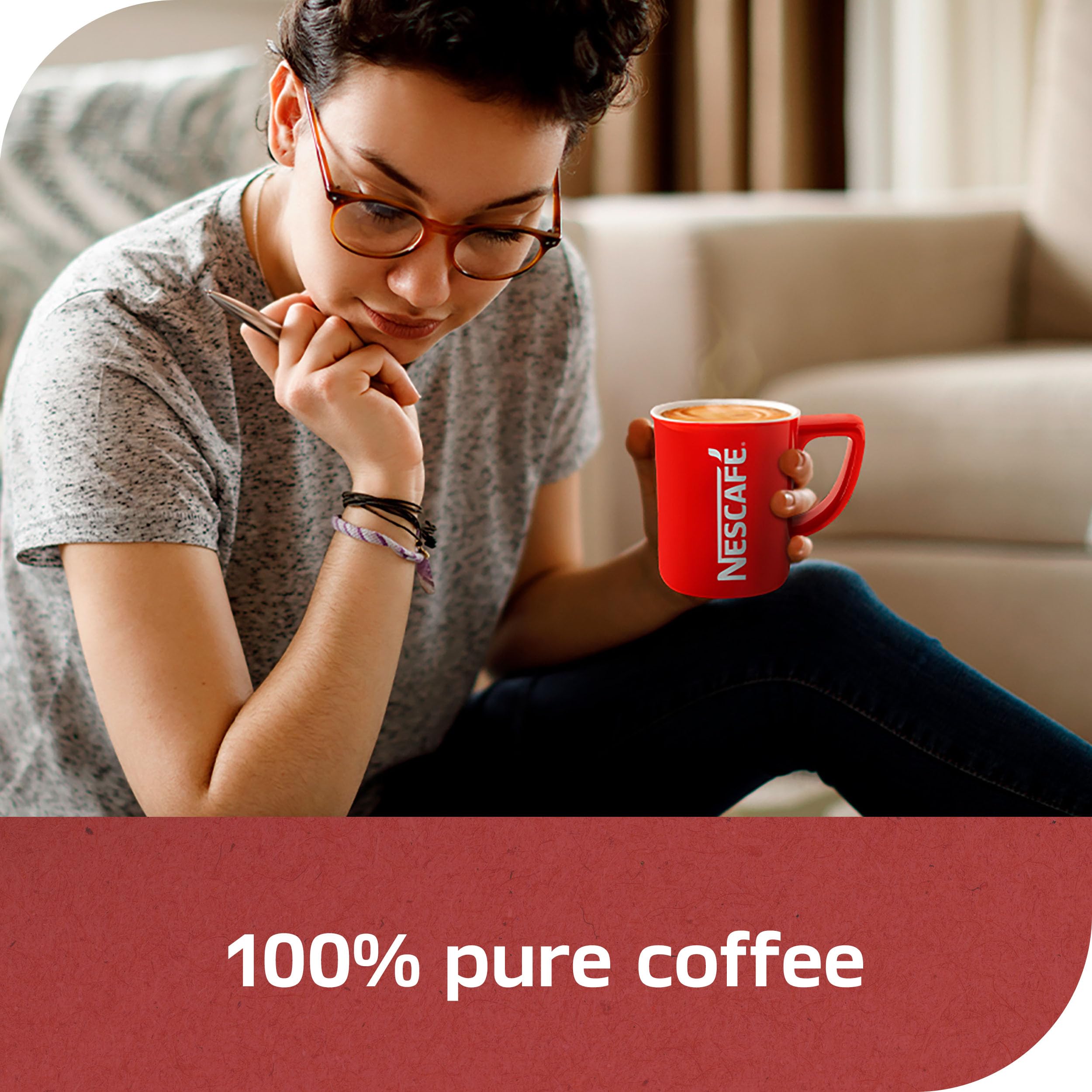 NESCAFÉ comparación de tamaño del frasco para calcular rendimiento