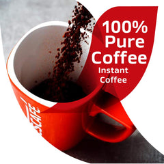Nescafé Clasico dissolved in mug showing rich color and quick preparation