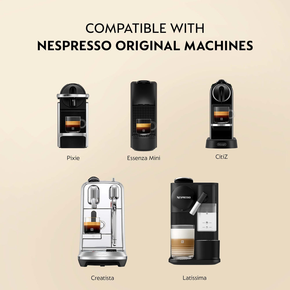 Nespresso detalle de etiqueta con nombres de mezclas y orígenes