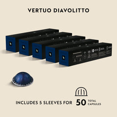 Nespresso Diavolitto primer plano de la crema, resaltando textura cremosa