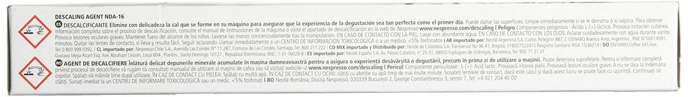 Nespresso detalle de sobre abierto mostrando solución, fácil disolución