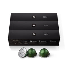 Nespresso Stormio cápsula en primer plano resaltando aluminio y sellado hermético