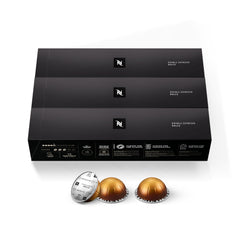 Nespresso cápsula Vertuo en primer plano mostrando su aluminio reciclado