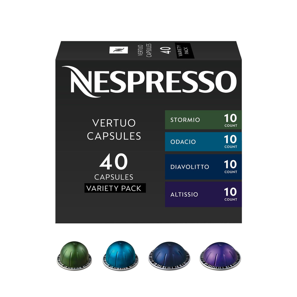 Nespresso empaque frontal mostrando pack variedad intenso y conveniencia