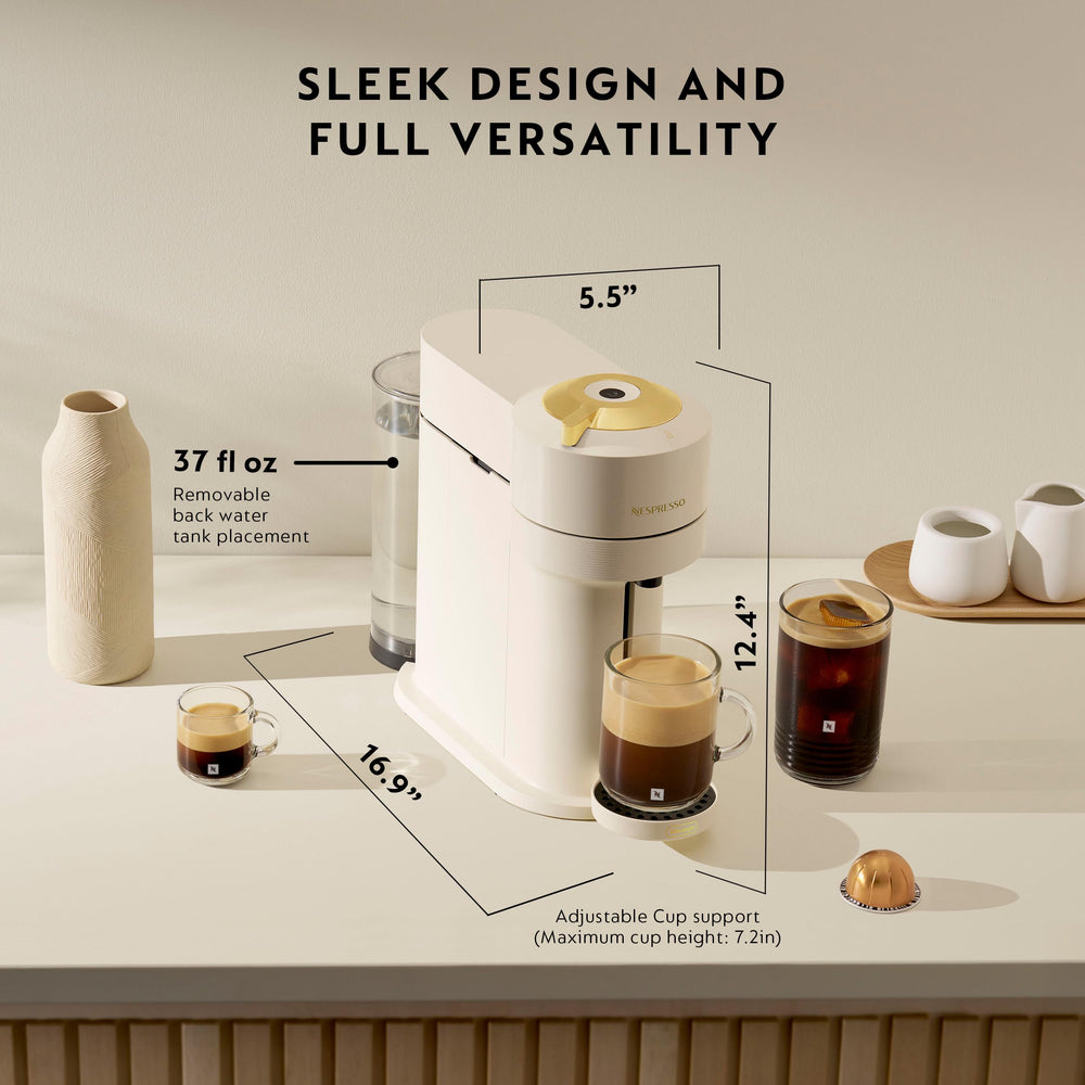 Nespresso Vertuo Next taza con crema espesa demostrando textura uniforme
