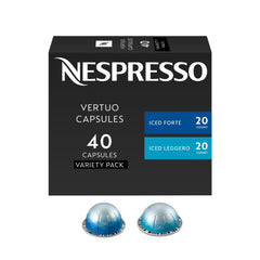 Nespresso pack frontal mostrando 40 cápsulas, ideal para cafés fríos