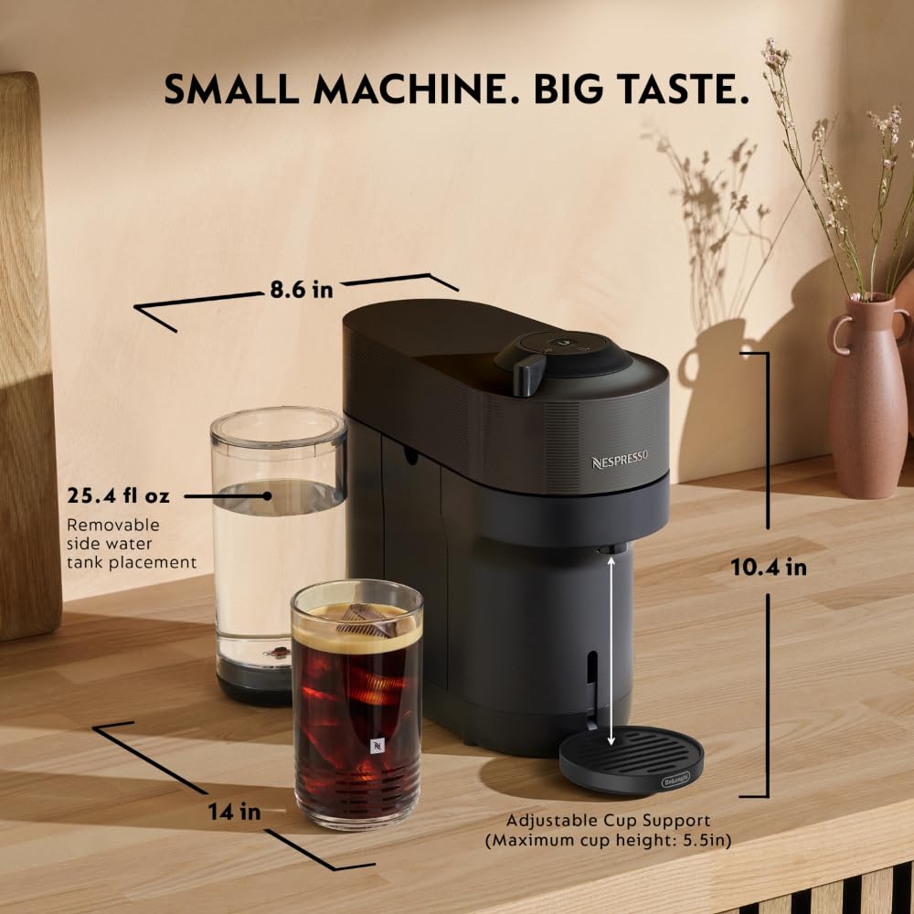 Nespresso Vertuo POP+ colocada en encimera moderna integrando estilo y función