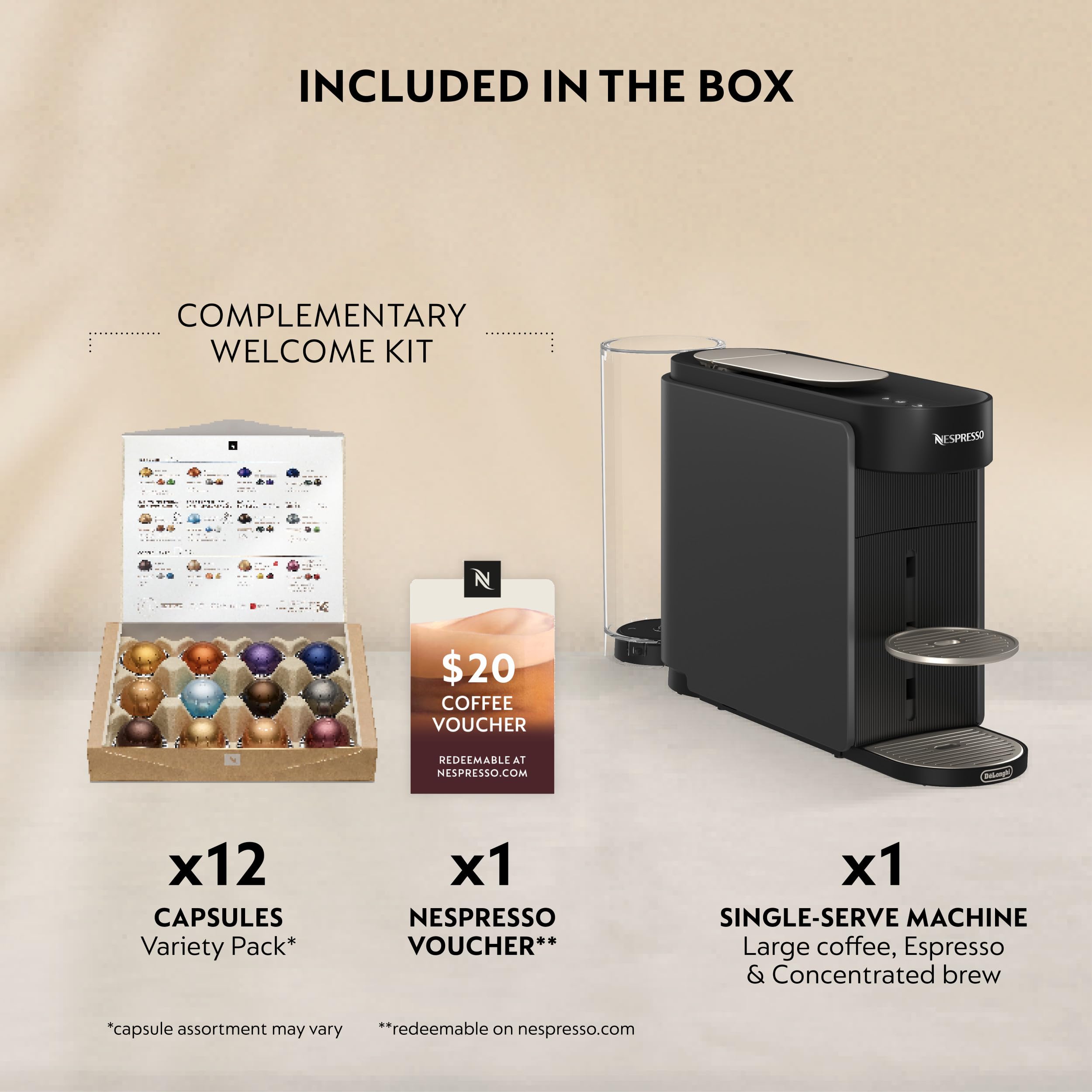 Nespresso Vertuo Up control panel close-up showing Coffee Creations button for convenience