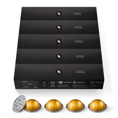 Nespresso Voltesso cápsula en primer plano detalle del aluminio y sellado hermético