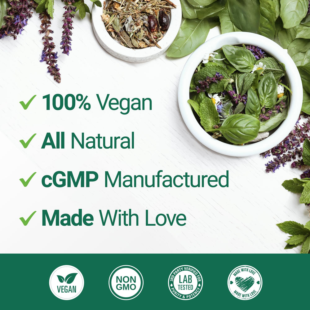 Nested Naturals ingredientes botánicos: valeriana, manzanilla y bálsamo de limón