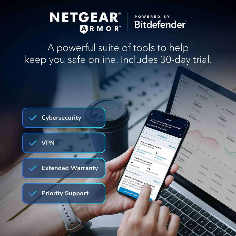 NETGEAR Nighthawk RS140 puerto 2.5G WAN en detalle para internet veloz