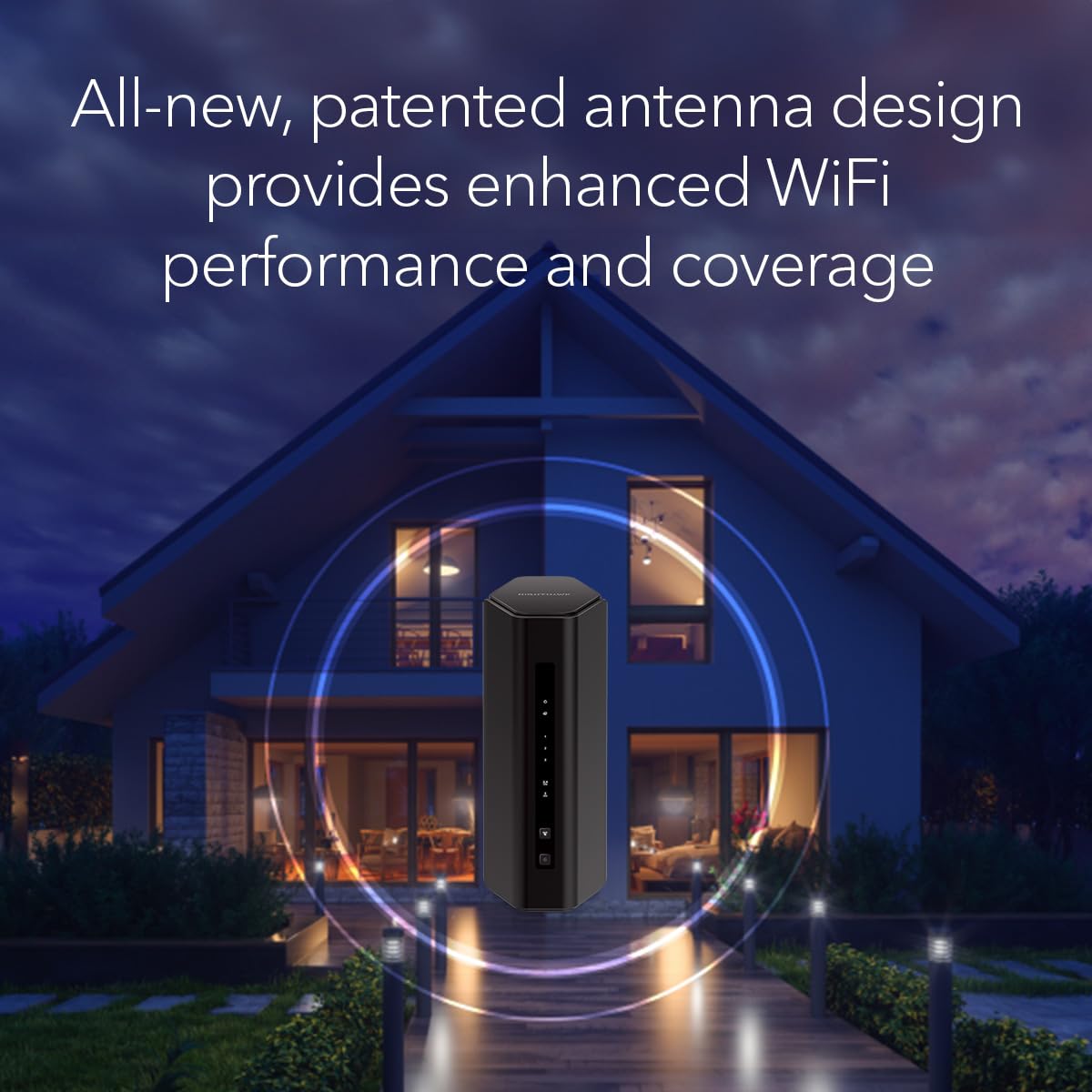 NETGEAR Nighthawk RS140 comparación de tamaño junto a objetos cotidianos