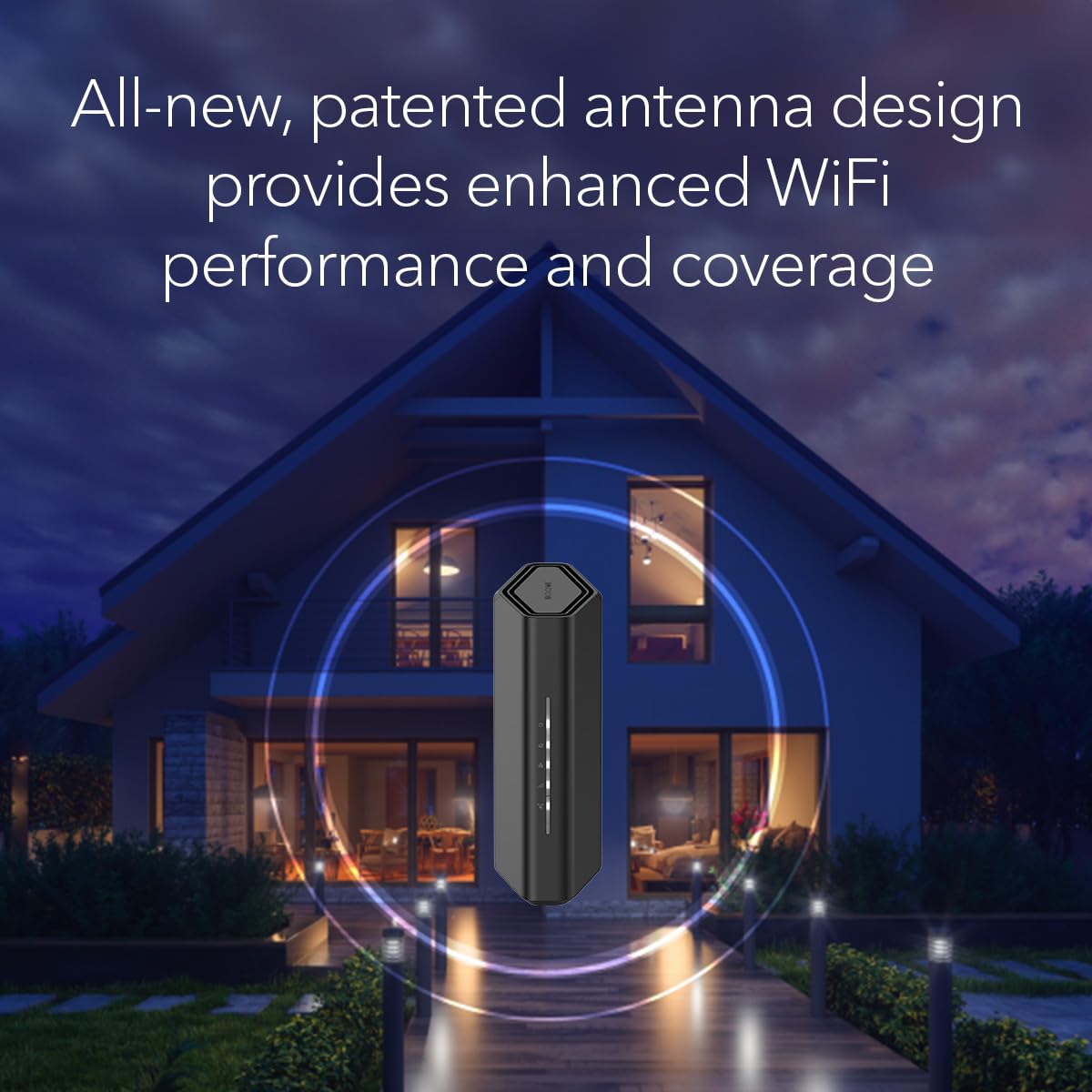 NETGEAR Nighthawk RS90 etiqueta lateral con especificaciones y certificación
