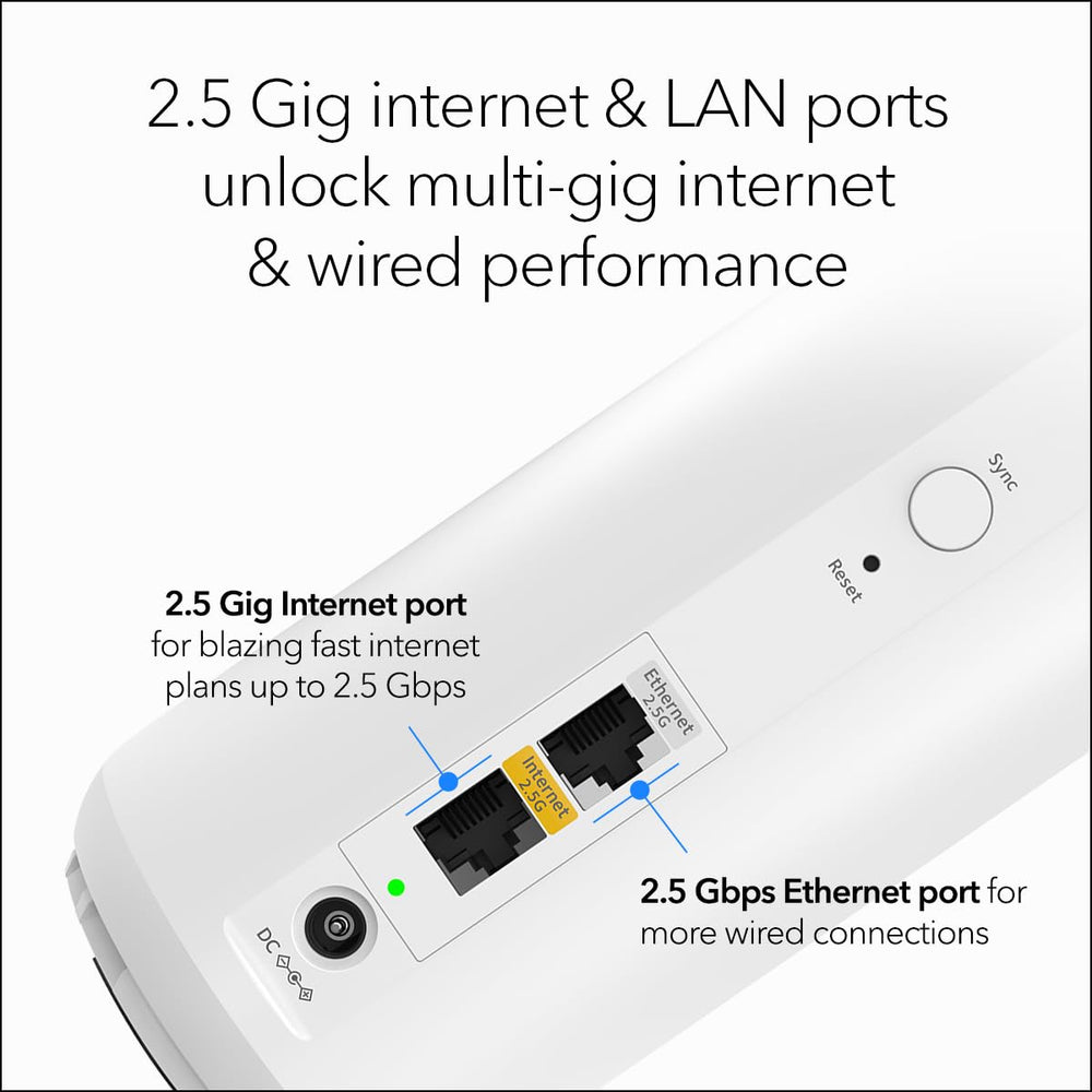 NETGEAR Orbi 370 superficie texturizada que mejora la disipación y estética