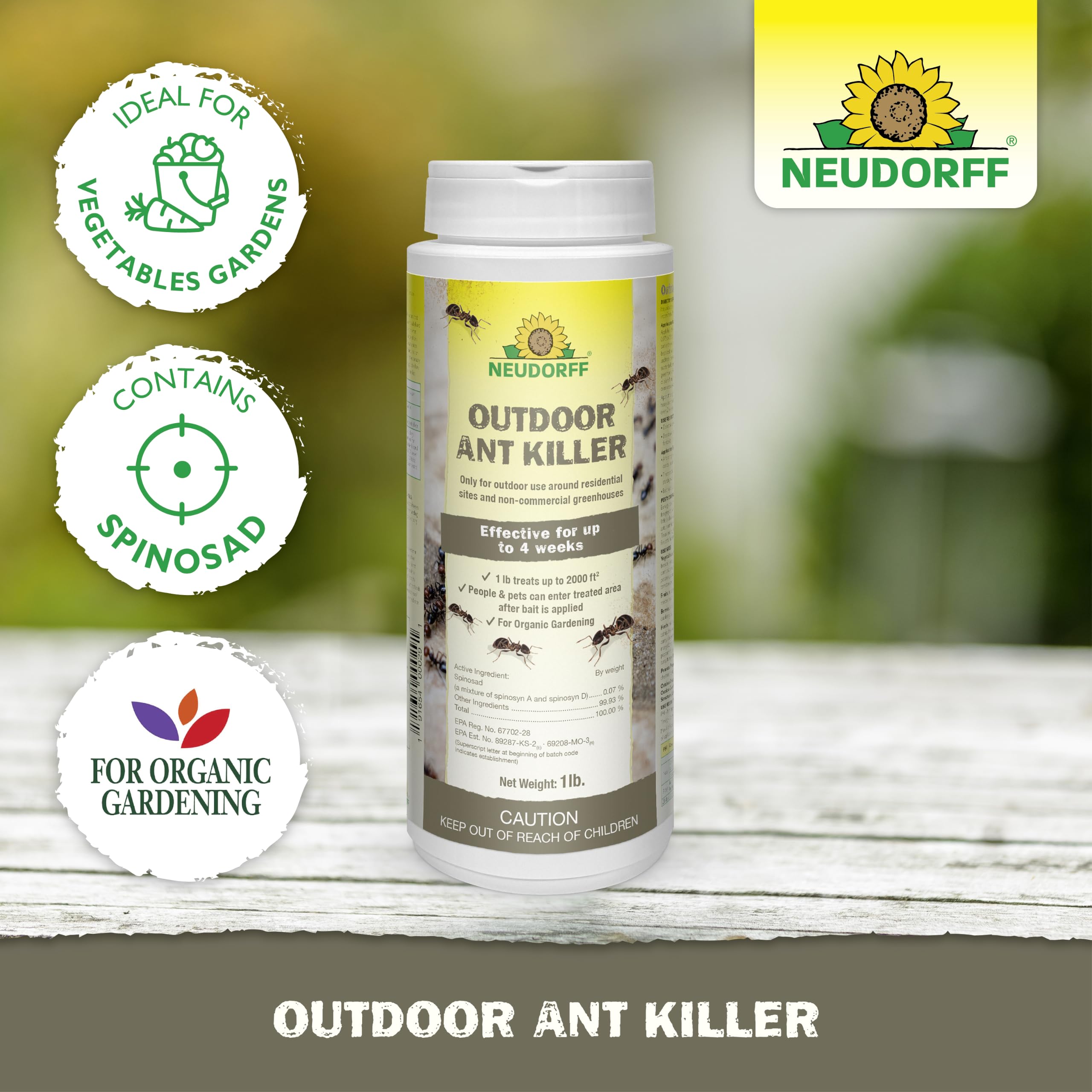 Neudorff distribuido entre plantas ornamentales como protección localizada