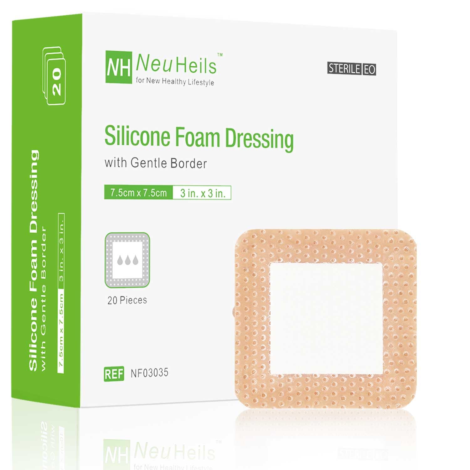 NEUHEILS apósitos dentro de un botiquín para uso doméstico rápido