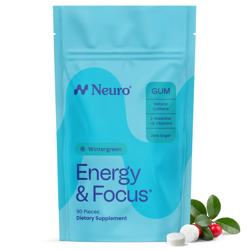 Neuro chicle vista frontal del empaque con información clara y beneficio portátil