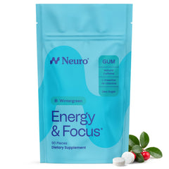 Neuro chicle vista frontal del empaque con información clara y beneficio portátil