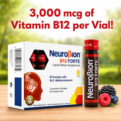 Neurobion viales sobre mesa de desayuno para apoyo diario práctico