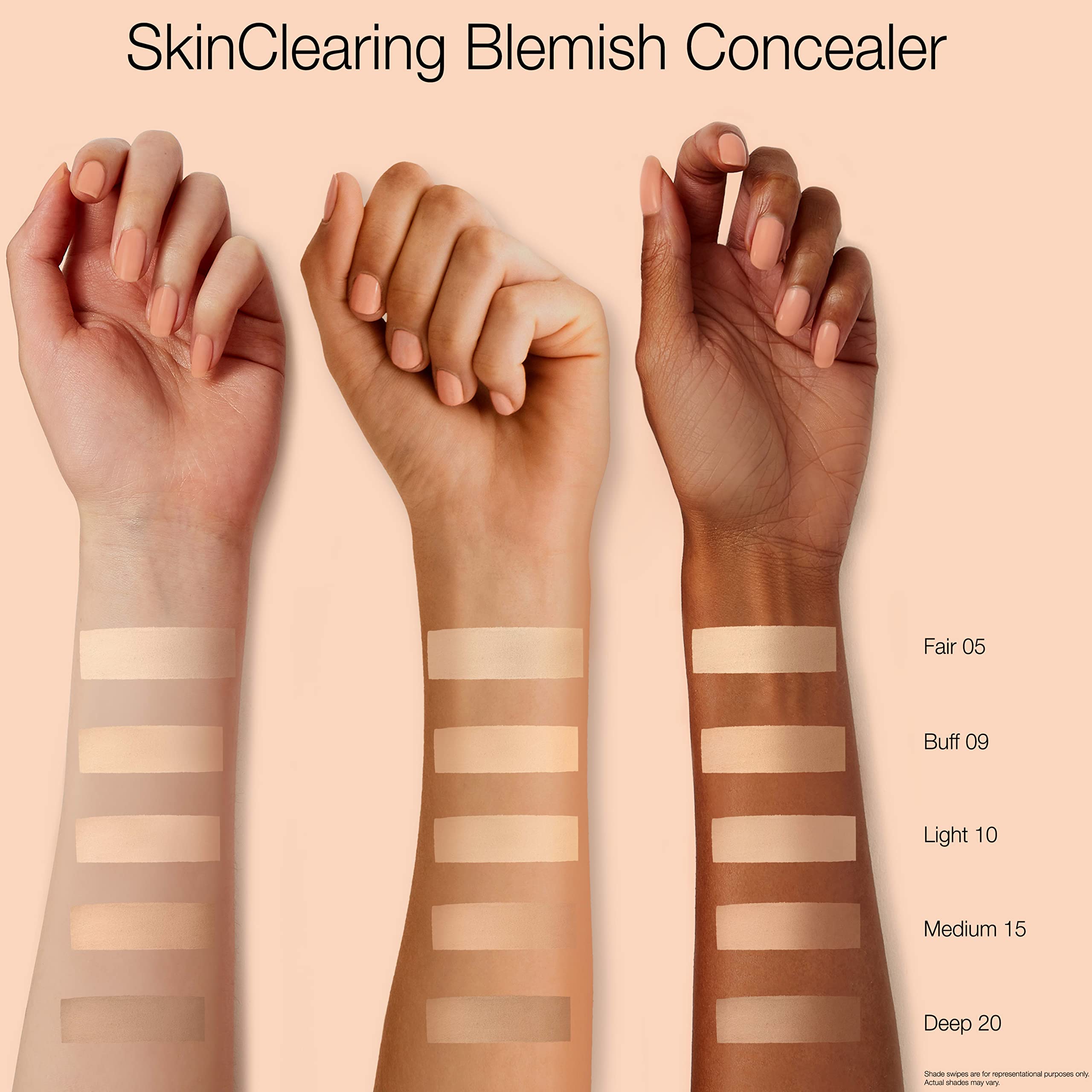 Neutrogena aplicación con pincel sobre granito para cobertura precisa y natural