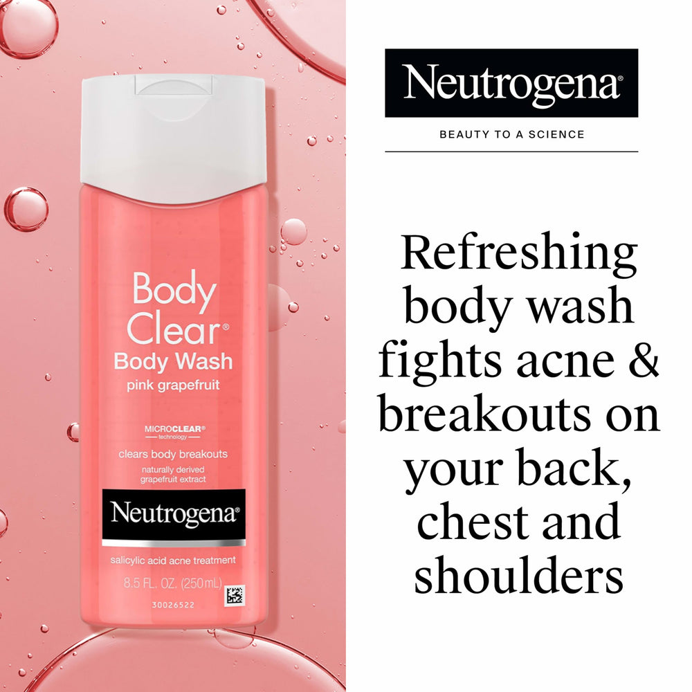 Neutrogena gel en uso bajo la ducha refrescando y limpiando la piel