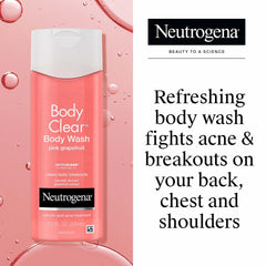 Neutrogena gel en uso bajo la ducha refrescando y limpiando la piel