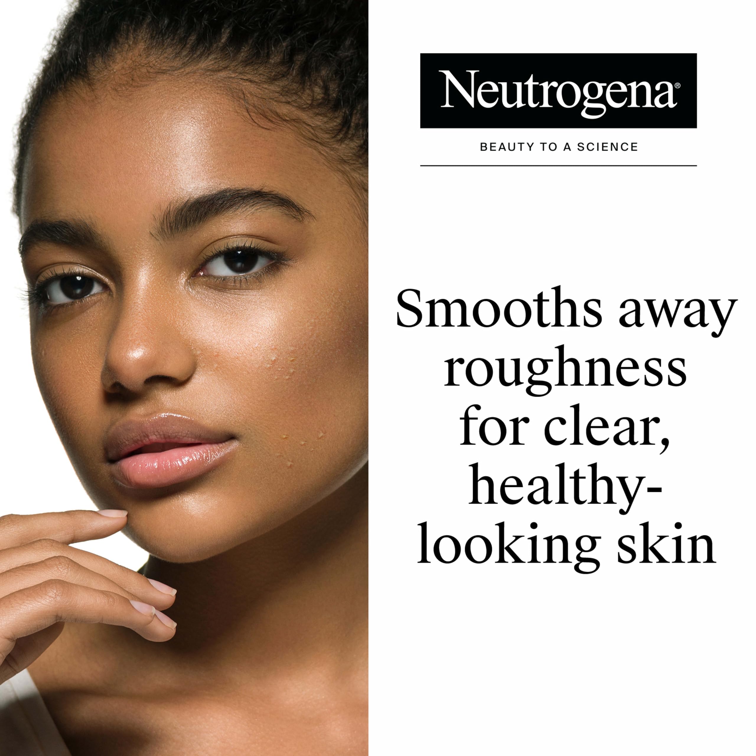 Neutrogena close-up de microperlas que exfolian suavemente la piel