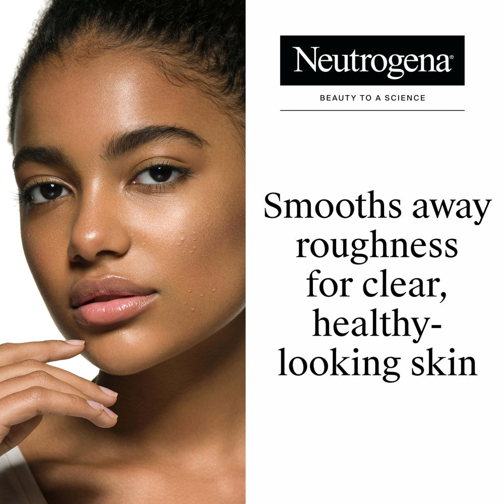 Neutrogena close-up de microperlas que exfolian suavemente la piel