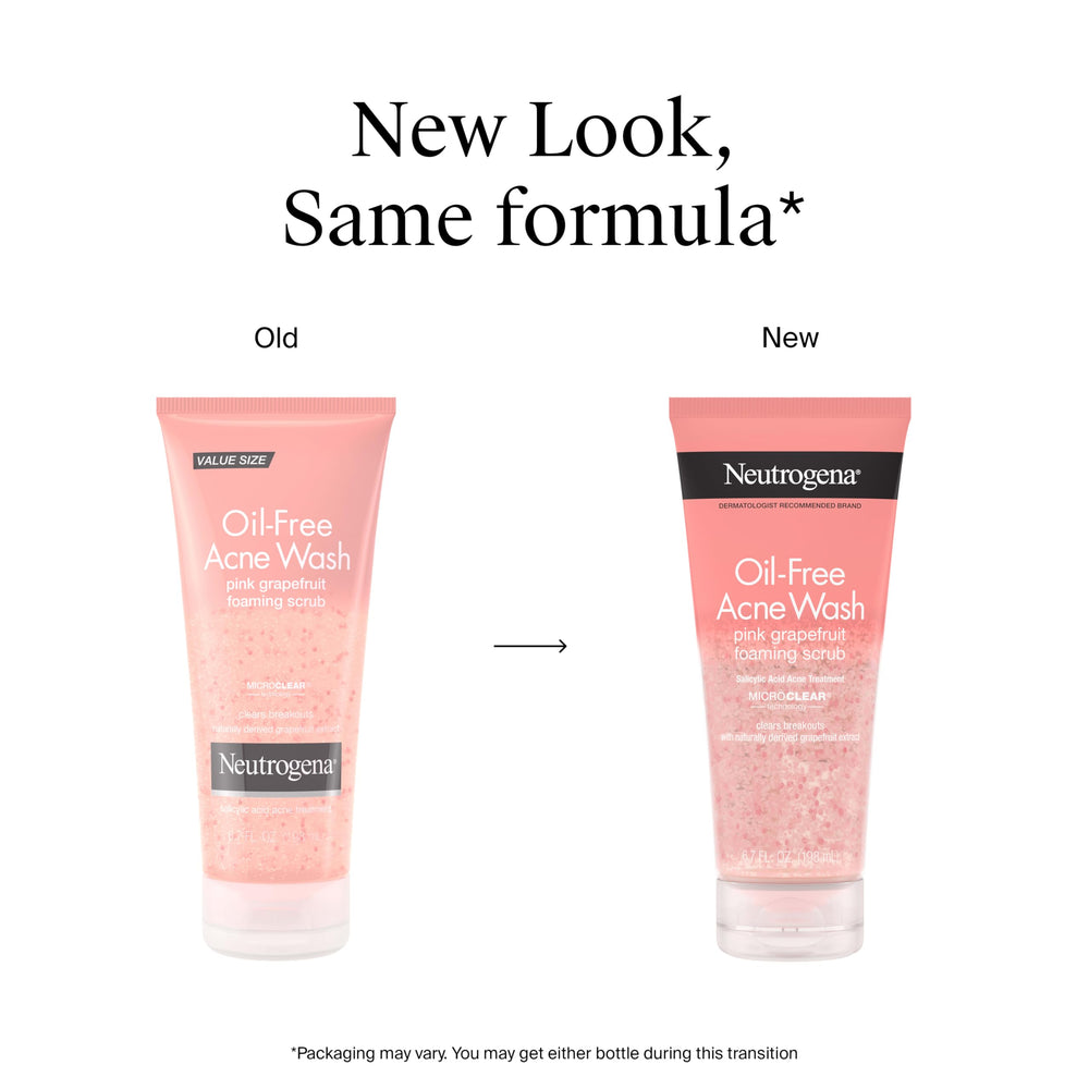 Neutrogena textura espumosa sobre la piel para limpieza refrescante