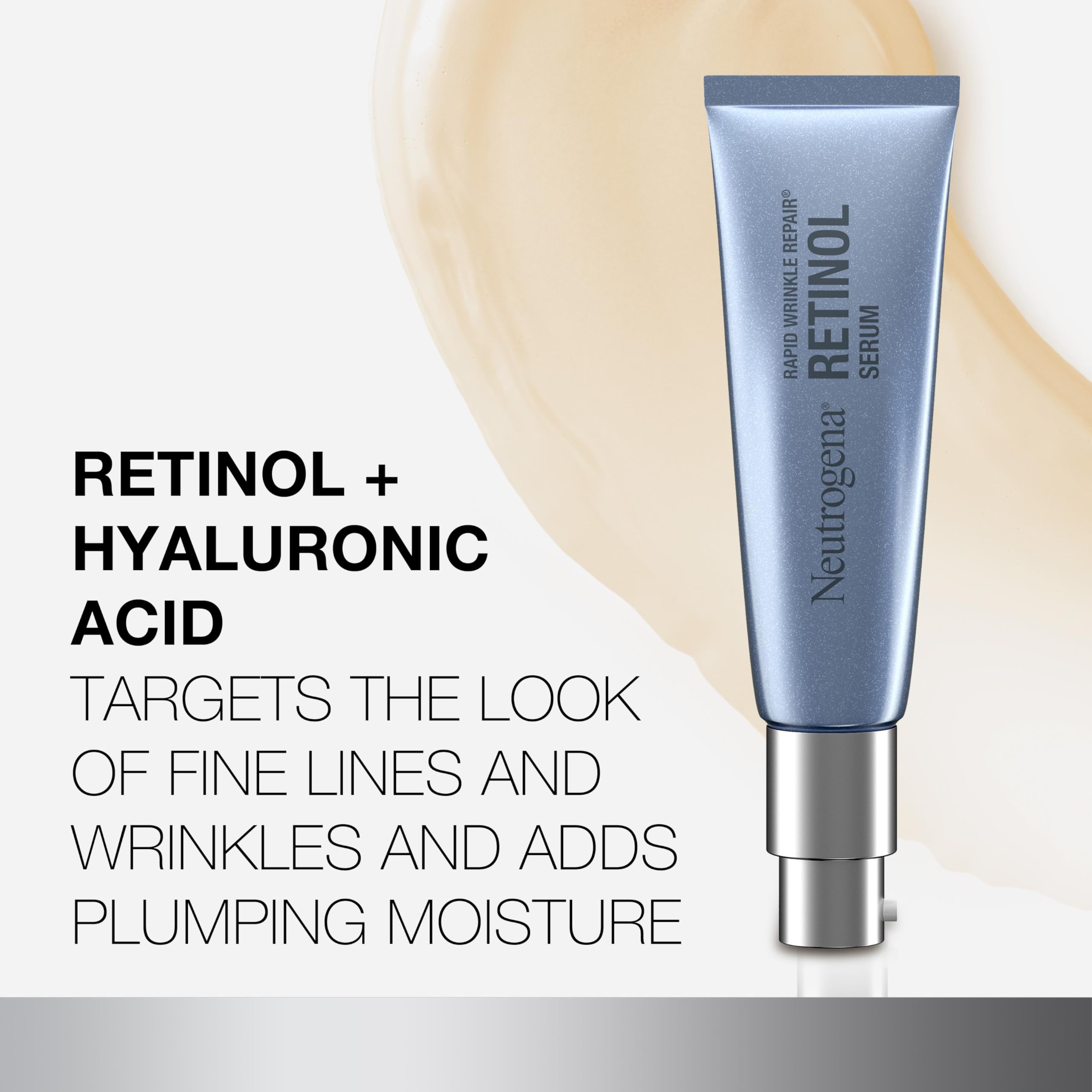 Neutrogena envase 1 fl oz junto a una regla para comparar tamaño y portabilidad